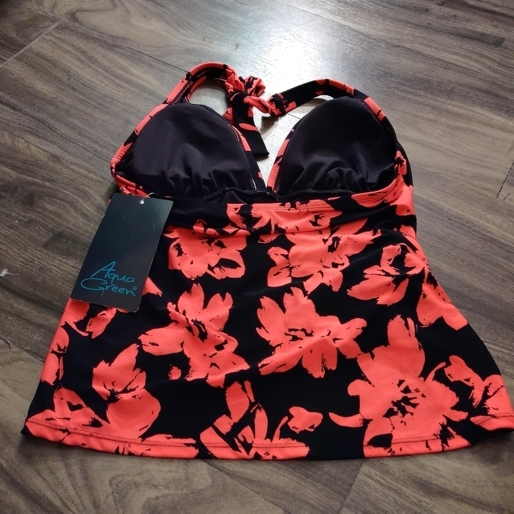 Coral Beach Ruffle Halter Tankini - Picture 3 of 6
